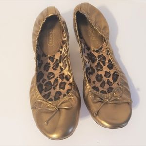 Coach - Gold Ballet Flat - Size 11B